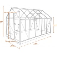 Vitavia Apollo 6x10 6200 greenhouse dimensions diagram