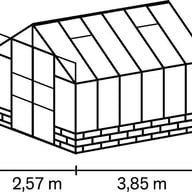 Vitavia Cassandra 8x12 Dwarf Wall Greenhouse Dimensions