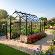 Vitavia Cassandra Black 8x12 9900 Dwarf Wall Greenhouse