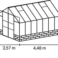 Vitavia Cassandra 8x14 Dwarf Wall Greenhouse Dimensions