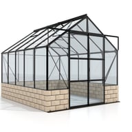 Vitavia Cassandra Black 8x10 Dwarf Wall Greenhouse