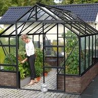 Vitavia Cassandra Black 8x12 Dwarf Wall Greenhouse