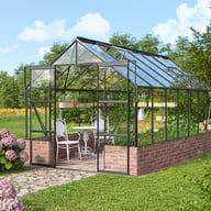 Vitavia Cassandra Black 8x14 11500 Dwarf Wall Greenhouse