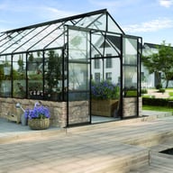 Vitavia Cassandra Black 8x14 Dwarf Wall Greenhouse Light Bricks