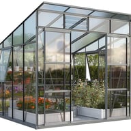 Vitavia Freya 8x8 Greenhouse in Grey Powder Coating