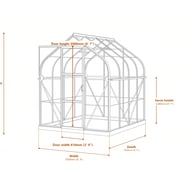 Vitavia Orion 6x6 3800 greenhouse dimensions diagram