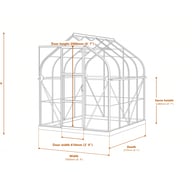 Vitavia Orion 8x6 5000 greenhouse dimensions diagram
