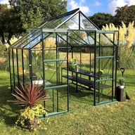 Vitavia Phoenix 8x8 Green Greenhouse with Low Threshold Base