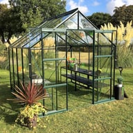 Vitavia Phoenix 8x8 Green Greenhouse with Low Threshold Base