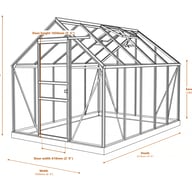 Vitavia Venus 6x10 Greenhouse - Dimensions Diagram
