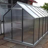 Vitavia Venus 6x12 Silver Greenhouse with Poly Glazing and Bar Capping