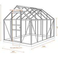 Vitavia Venus 8x6 Greenhouse - Dimensions Diagram