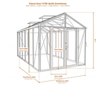 Vitavia Zeus 15700 greenhouse dimensions diagram