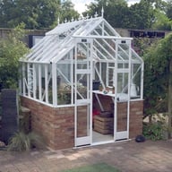 White 6x6 Elite Thyme Dwarf Wall Greenhouse
