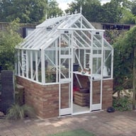 White 6x6 Elite Thyme Dwarf Wall Greenhouse