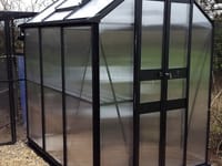 4x8 Black Halls Cotswold Birdlip Greenhouse - Polycarbonate Glazing
