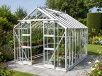 Elite Thyme 8x6 Greenhouse  - Toughened Glazing