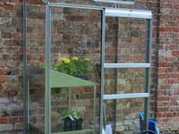 2x4 Halls Wall Garden Lean to Greenhouse - Horticultural Glass