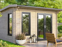 Power 12x14 Apex Log Cabin 44mm