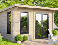 Power 12x14 Pent Log Cabin 44mm