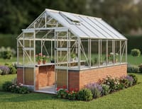 Elite 8x16 Dwarf Wall Greenhouse - Toughened Glazing