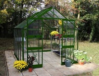 Halls Cotswold Blockley Green 8x12 Greenhouse - Polycarbonate Glazing