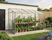 Elite Windsor 4x18 Lean to Greenhouse - 3mm Toughened Glazing