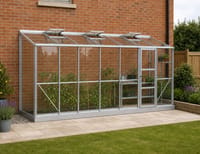 Elite Kensington 4x18 Lean to Greenhouse - 3mm Toughened Glazing