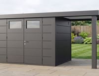 Telluria Classico Open Lounge Large 3024 Metal Garden Shed with Canopy