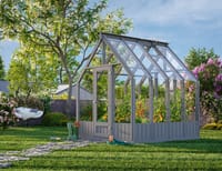 Palmako Emilia S 8x8 Wooden Greenhouse Painted Grey