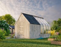 Palmako Emilia S+ 8x14 Wooden Greenhouse with Shed