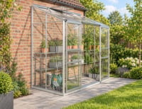 Vitavia 4x8 IDA 3300 Lean To Greenhouse - Horticultural Glass