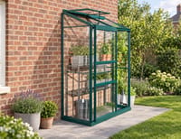 Vitavia 2x4 Green IDA 900 Lean To Greenhouse - Toughened Glass