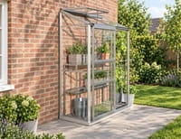 Vitavia 2x4 IDA 900 Lean to Greenhouse - Toughened Glass