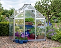 Palram Canopia Harmony 6x4 Silver Greenhouse - Clear Polycarbonate