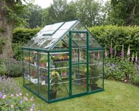 Palram Canopia Harmony 6x6 Green Greenhouse - Clear Polycarbonate