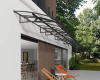 Palram Canopia Amsterdam 8920 Grey Clear Door Canopy