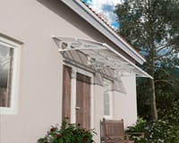 Palram Canopia Bordeaux 4460 White Clear Door Canopy