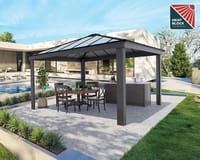 Palram Canopia Dallas 14x14 Grey Garden Gazebo
