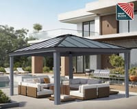 Palram Canopia Dallas 14x16 Grey Garden Gazebo