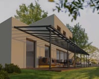 Palram Canopia Feria 3m x 12.8m Patio Cover in Grey
