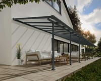 Palram Canopia Feria 3m x 13.4m Patio Cover in Grey