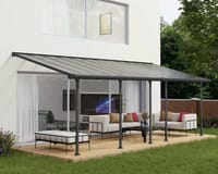 Palram Canopia Feria 3m x 7m Patio Cover in Grey