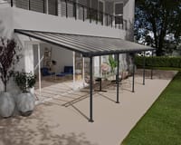 Palram Canopia Feria 3m x 9.7m Patio Cover in Grey