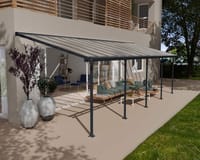 Palram Canopia Feria 3m x 9m Patio Cover in Grey