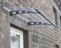 Palram Canopia Garamond 1350 Grey Clear Door Canopy