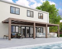 Palram Canopia Helsinki 3m x 10m Cedar Wood Patio Cover