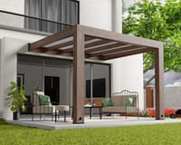 Palram Canopia Helsinki 3m x 3.4m Cedar Wood Patio Cover