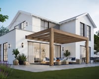 Palram Canopia Helsinki 3m x 4.7m Cedar Wood Patio Cover