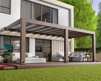 Palram Canopia Helsinki 3m x 6.6m Cedar Wood Patio Cover